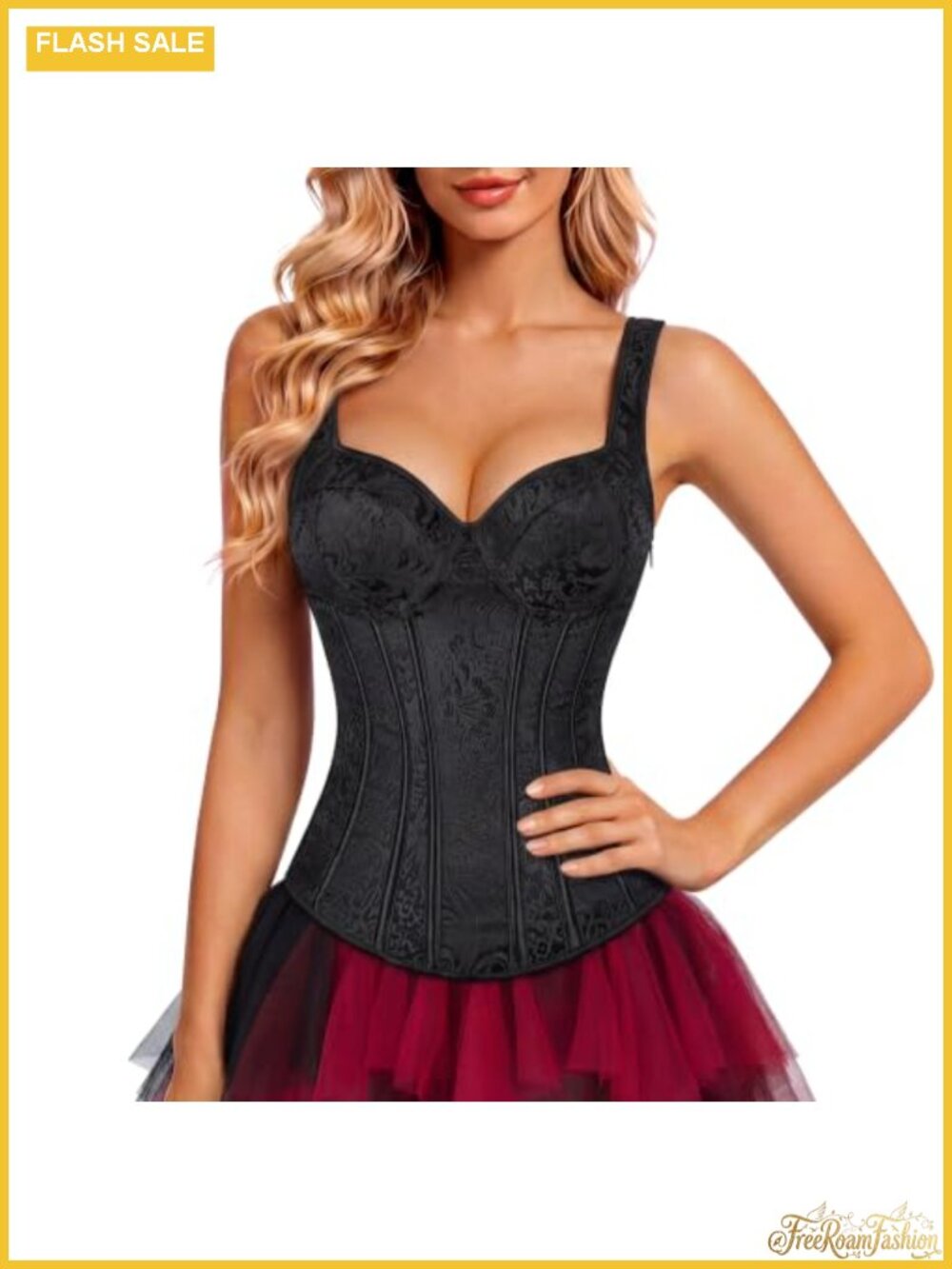 Women's Corset Top with Straps Bustier for Parties Costumes